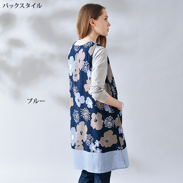 フラワープリントチュニック