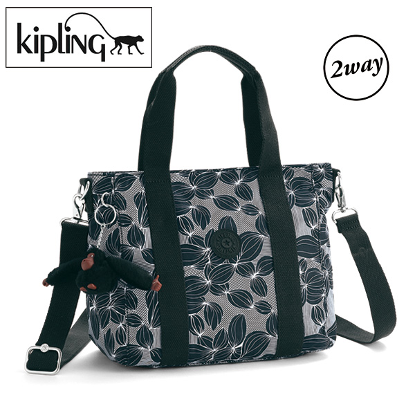 キプリング リーフデザイン柄 2WAY手提げ kipling