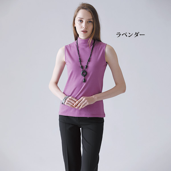強撚ハイネックタンクトップ