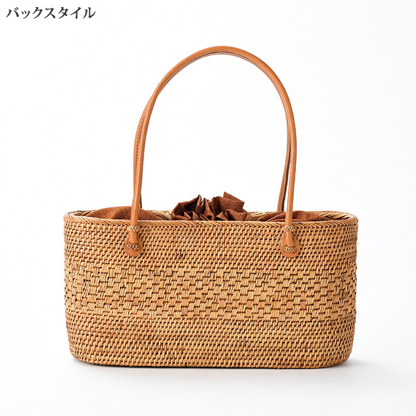 アタ素材 手作り横型手提げバッグ