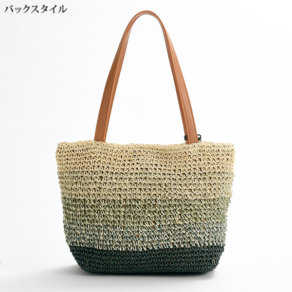 ペーパー素材配色トートバッグ