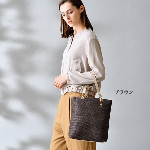 メッシュ配色トートバッグ