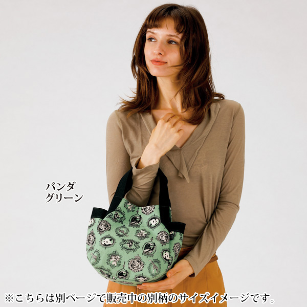 日本製プリント素材 手提げバッグ フラワー