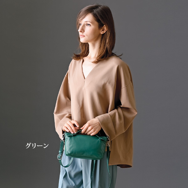 ソフト山羊革2WAYバッグ