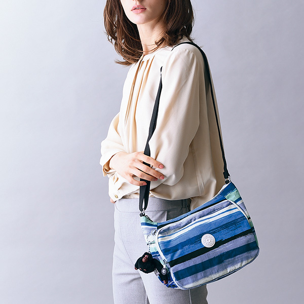 キプリング ボーダー柄ショルダー CAI kipling
