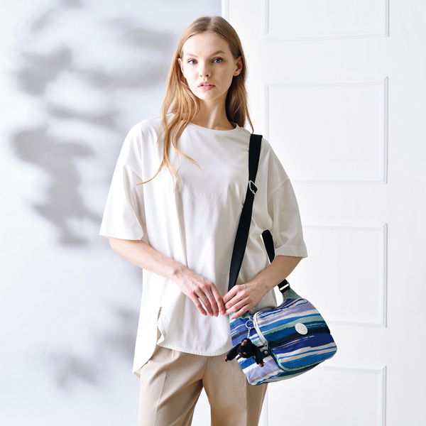 キプリング ボーダー柄ショルダー CAI kipling