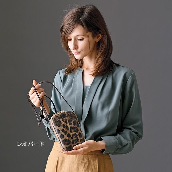 牛革お財布機能 スマホポシェット