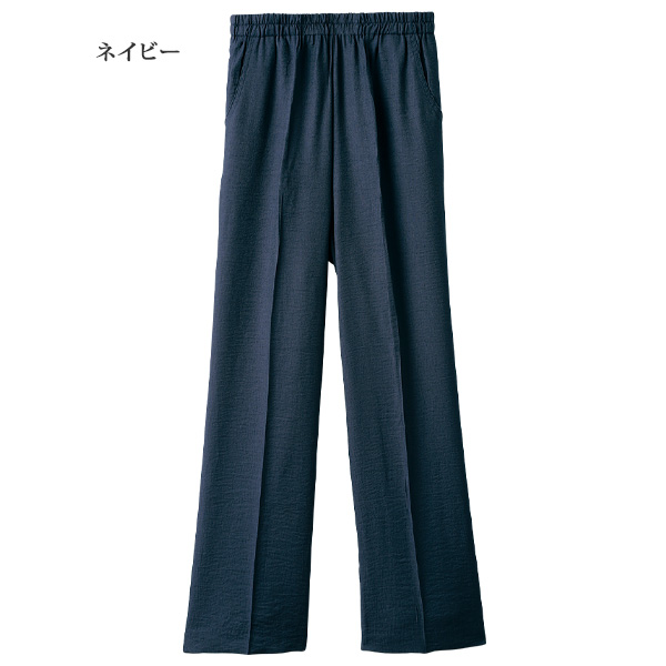 日本製 麻混楊柳ワイドパンツ / 大きいサイズ M L LL 3L