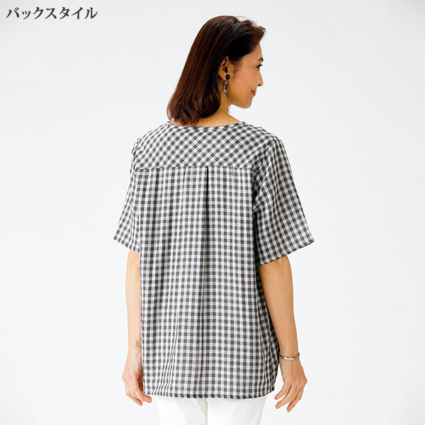 軽やかガーゼゆるっとブラウス 3色組