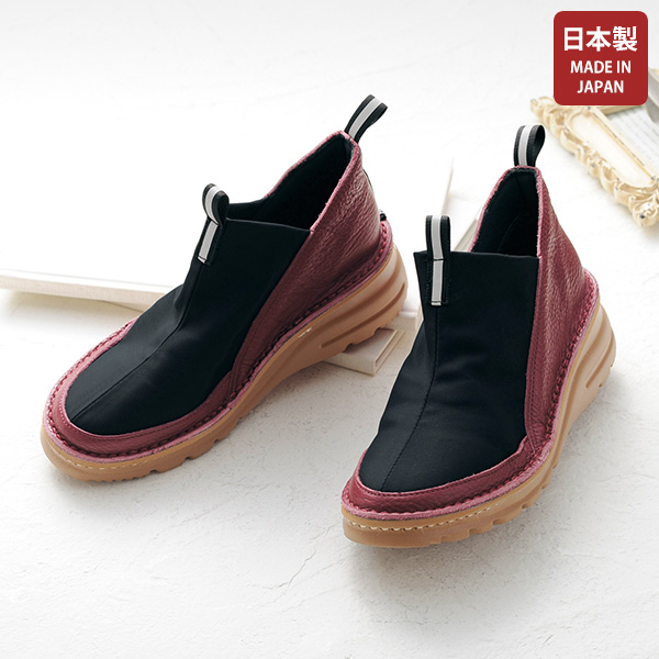 ドーラ コンフォート配色アンクルブーツ ASW Dola