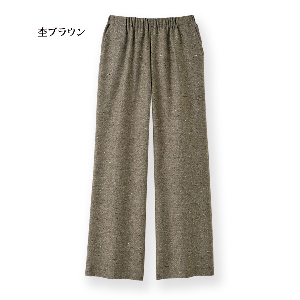 尾州織」ウール混ツイードパンツ / 大きいサイズ M L LL 3L