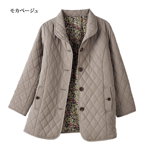 裏プリント中わたキルトブルゾン