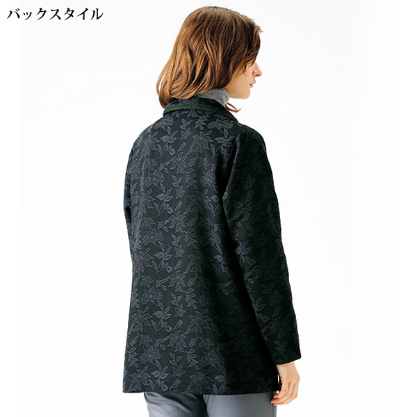 ジャカード花柄ジャケット 大きいサイズ M L LL 3L