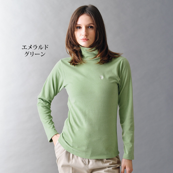 アッスン ピーチ起毛ハイネックプルオーバー ASSN