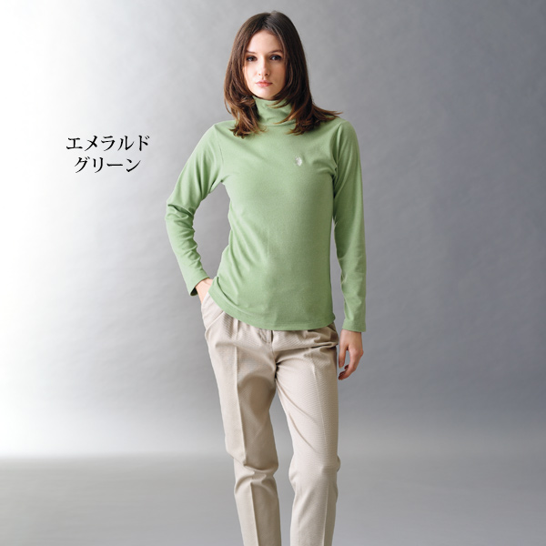 アッスン ピーチ起毛ハイネックプルオーバー ASSN