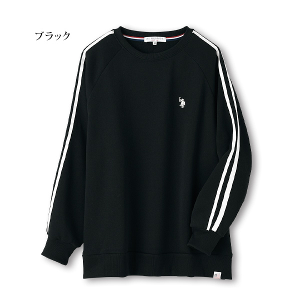 アッスン 裏起毛 肩2本ライントレーナー ASSN