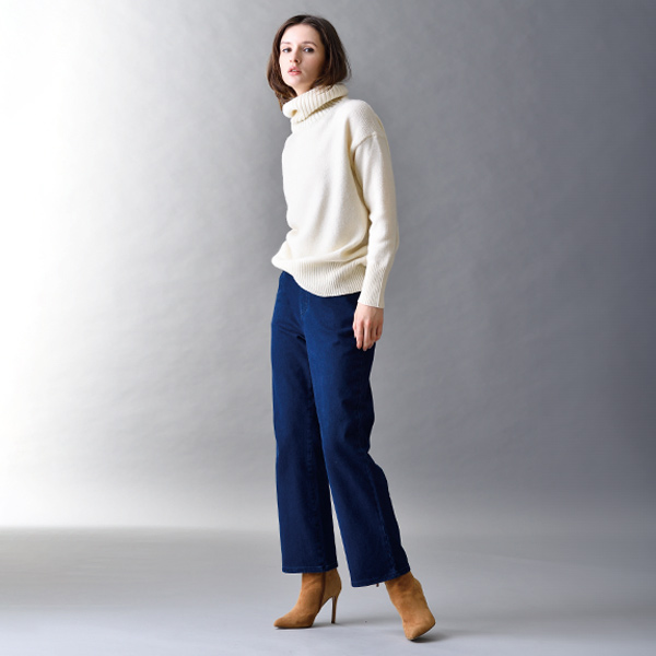 ニューヨークスター・ボブソン 裏起毛ニット ストレートデニムパンツ NEW YORK STARS BOBSON 大きいサイズ S M L LL 3L
