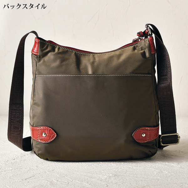 ツイルナイロン コンビショルダーバッグ