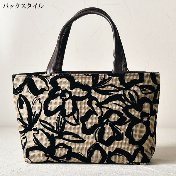 笹井源商店 フロッキーアートフラワー 手提げバッグ