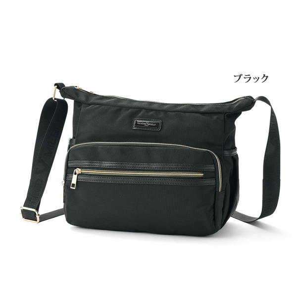 ポケット豊富なはっ水加工ショルダーバッグ