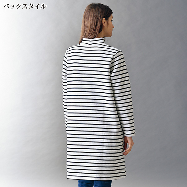 パイル裏起毛ハイネックカットソーワンピース