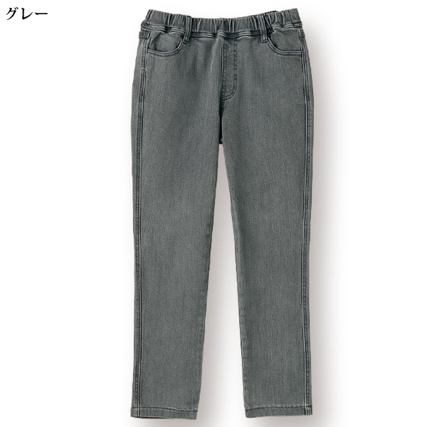 暖か素材デニムパンツ 股下65cm 大きいサイズ M L LL 3L