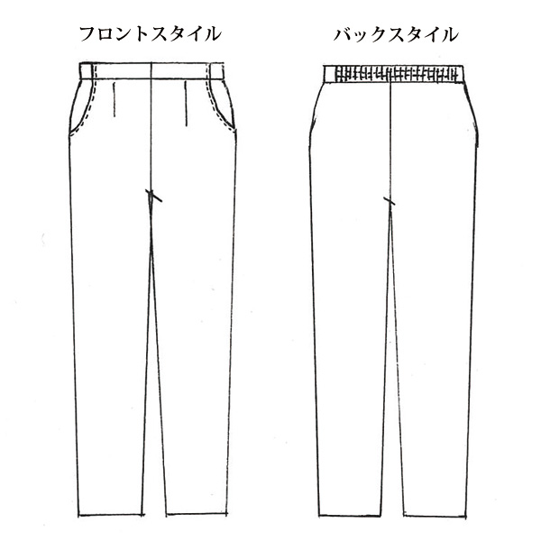 ウール混ピンヘッド柄 テーパードパンツ 股下65cm 大きいサイズ M L LL 3L
