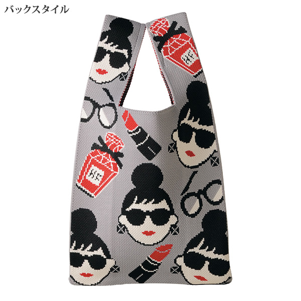 ハッピーフェイス ニットバッグ 2色組