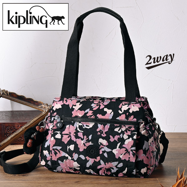 キプリング フラワー柄 2WAYトートバッグ SEDONA kipling