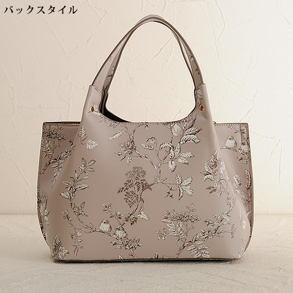ローラアシュレイ ボタニカルプリント手提げ LAURA ASHLEY