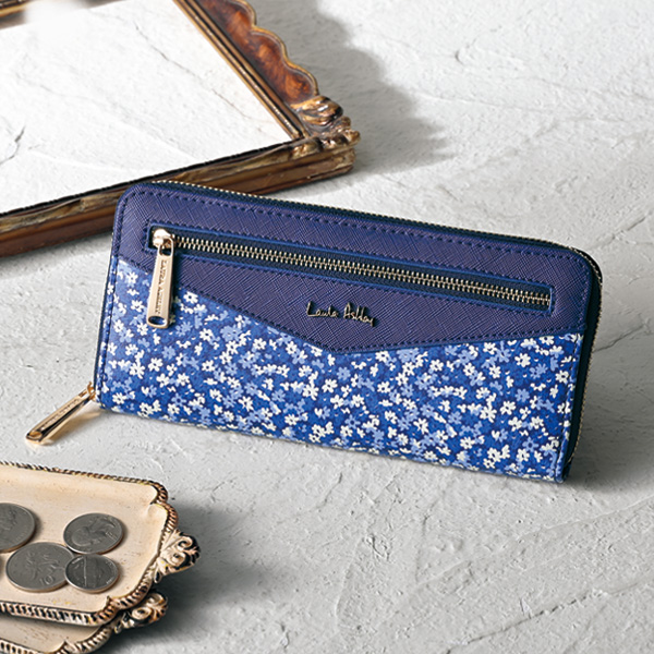 ローラアシュレイ ラウンド長財布 LAURA ASHLEY