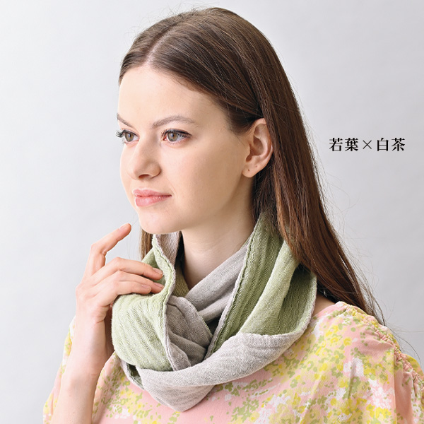 蚊帳織 ネックカバー 2色組