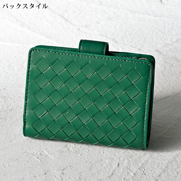 ピュア モエナ イタリア製シープスキン メッシュ折財布 Pua Moena
