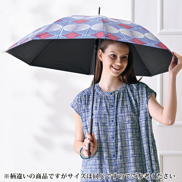 アフリカンプリント 晴雨兼用ジャンプ傘 カーネーション柄