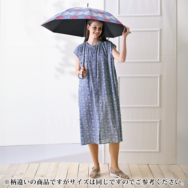 アフリカンプリント 晴雨兼用ジャンプ傘 カーネーション柄