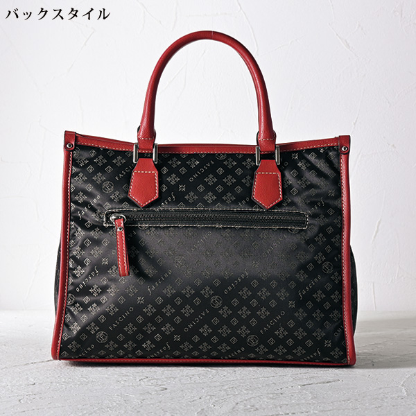 ロゴジャカード配色トートバッグ FASCINO