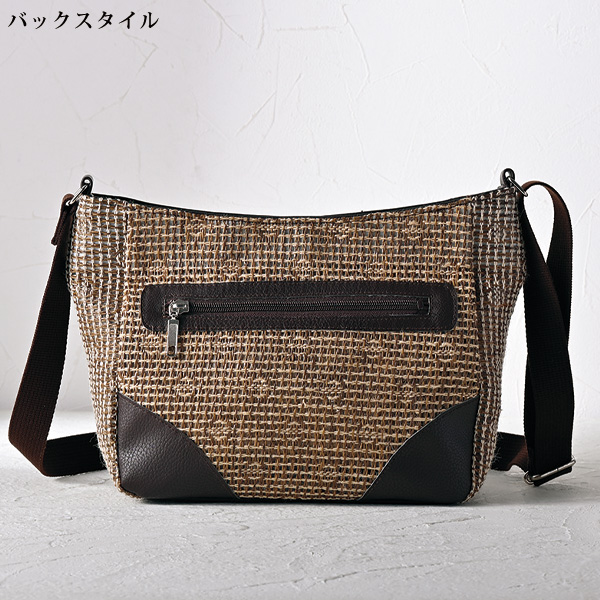 パナマ風メッシュショルダーバッグ