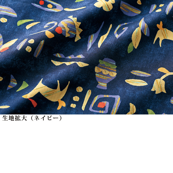 シルキーコットン ギャザー使いワンピース
