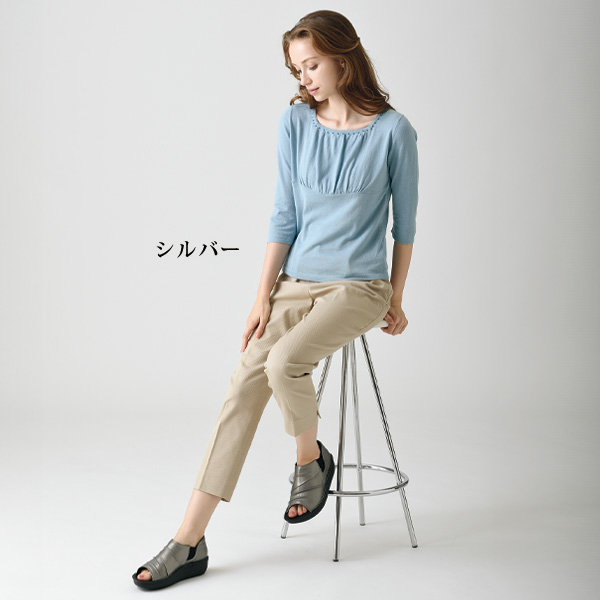牛革クラウドソール厚底シャーリングシューズ herb
