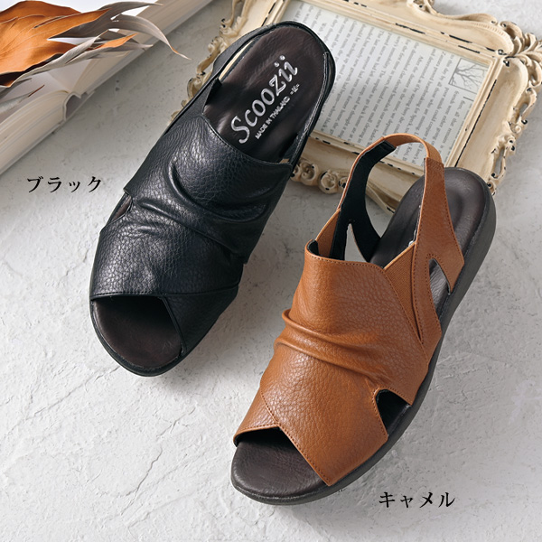 シャーリングバックバンドサンダル