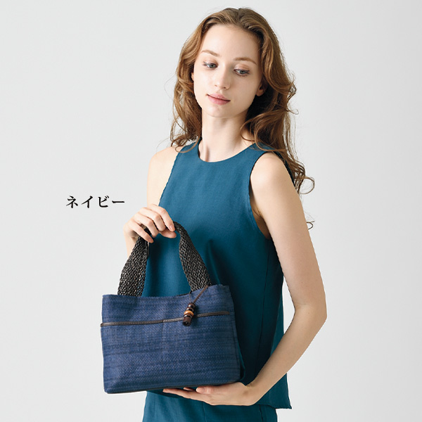 笹井源商店 パナマメッシュ編み手 手提げバッグ