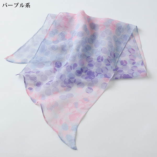 麻混ドット柄サマーストール