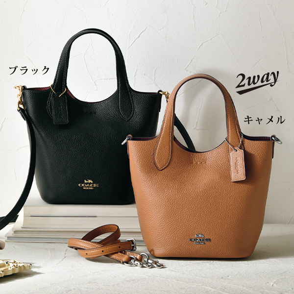 コーチ レザー2WAY バケット軽量バッグ COACH