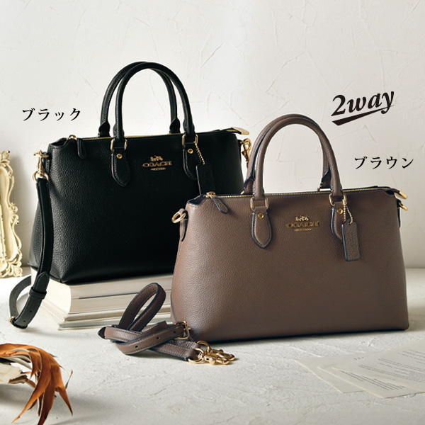 コーチ レザーサッチェル 2WAY手提げ COACH