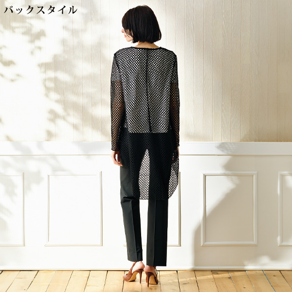 メッシュ前後差チュニック
