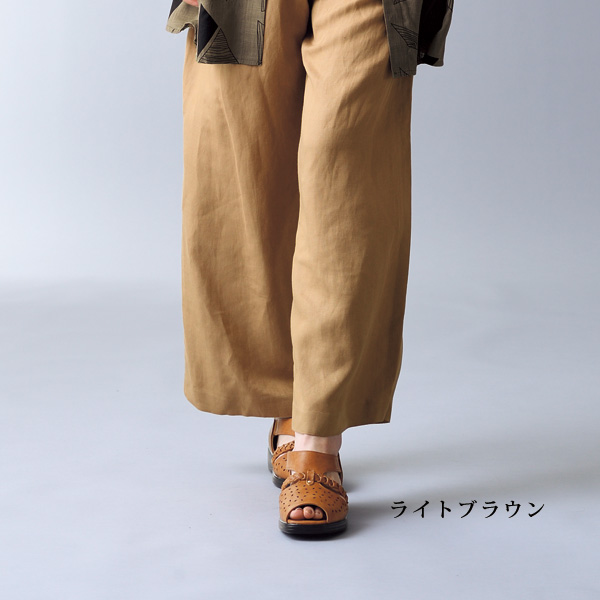 5E 三つ編みパンチングサンダル