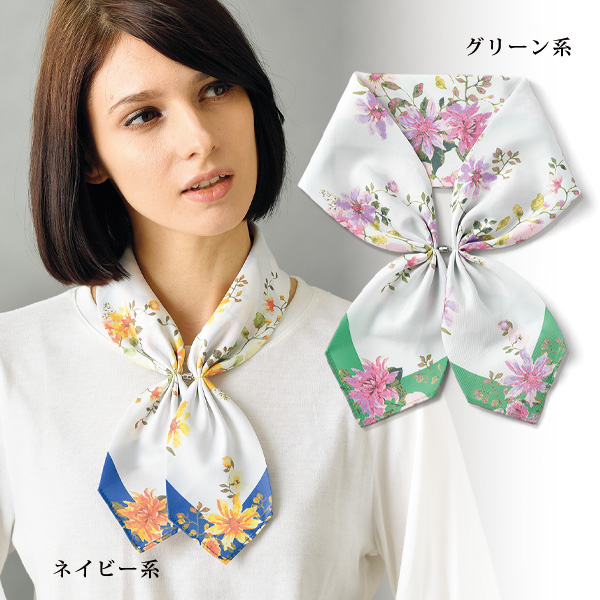 ワンタッチ花柄スカーフ