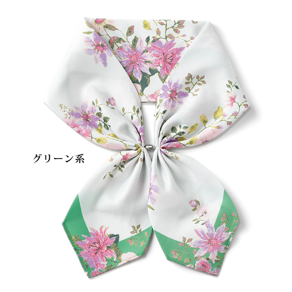 ワンタッチ花柄スカーフ