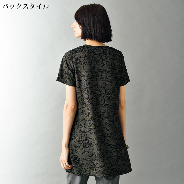花柄ジャカードチュニック