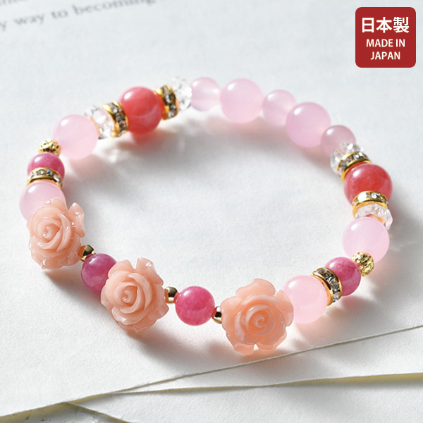 バラの華やぎブレスレット